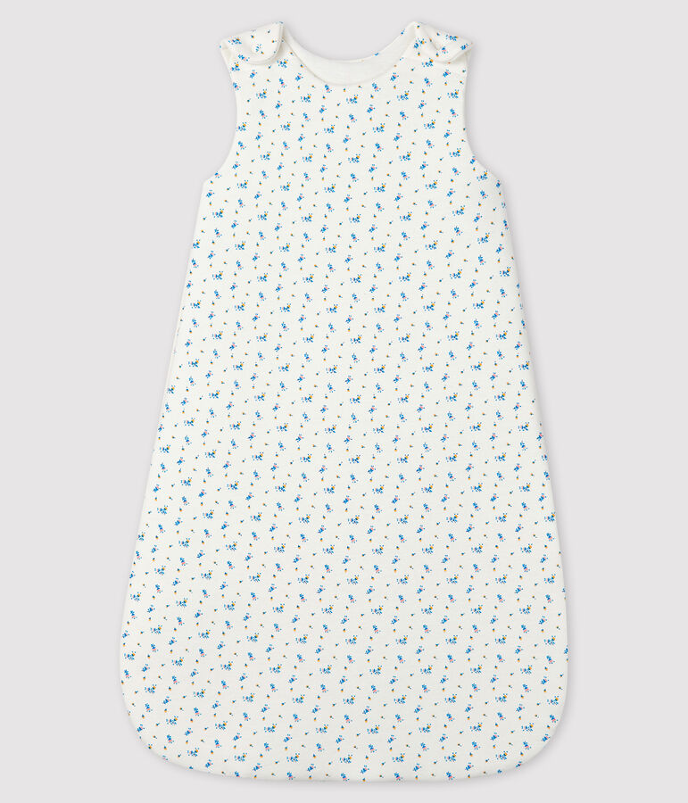 Baby-Schlafsack aus Rippstrick weiss/vielfarbig