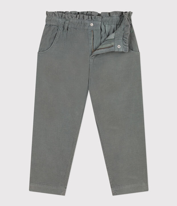 Gerade geschnittene Kinderhose aus Feincord f&uuml;r M&auml;dchen THUYA