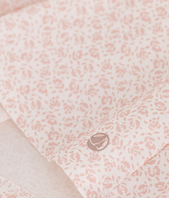 Kinder-Nachthemd aus Baumwolle mit Blumenmuster MARSHMALLOW/ PANTY