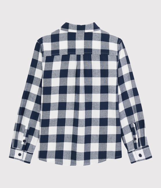 Kinderhemd mit Karomuster für Jungen blau SMOKING/weiss MARSHMALLOW