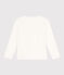 Langärmeliges Kinder-T-Shirt für Jungen weiss MARSHMALLOW