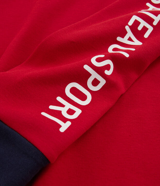 Ripp-Sweatshirt f&uuml;r Jungen rot