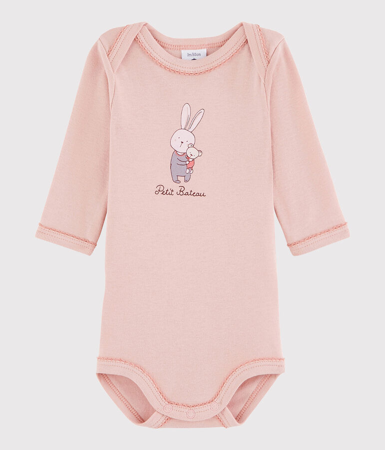 Lang&auml;rmeliger Baby-Body M&auml;dchen rosa