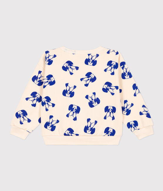 Sweatshirt mit Printmotiv aus Molton weiss AVALANCHE/ NEWBLEU