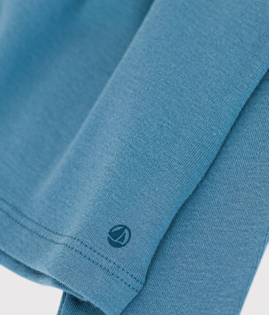 Langärmelige Babybluse aus Baumwolle blau POLOCHON