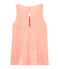 Schillerndes damen tanktop aus leinen rosa ROSAKO/rosa COPPER