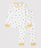 Kinderpyjama aus Molton mit Tiermotiv weiss MARSHMALLOW/weiss MULTICO