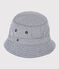 Kinder-Sonnenhut aus Sergestoff für Jungen blau MEDIEVAL/weiss MARSHMALLOW