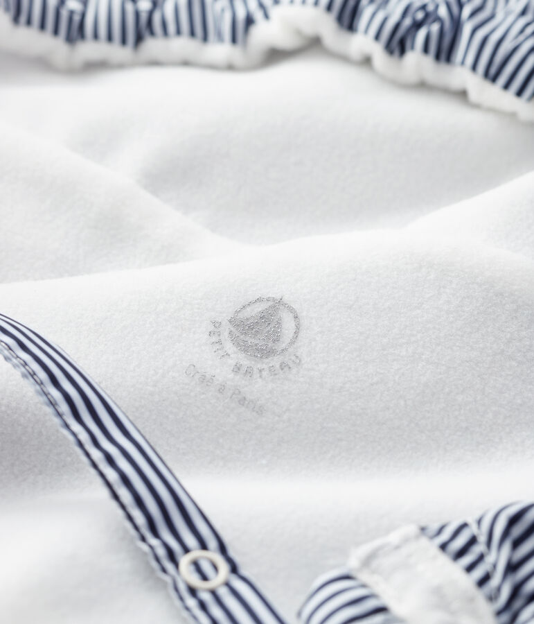 Gestreifter Schutz f&uuml;r Babytrage blau/weiss