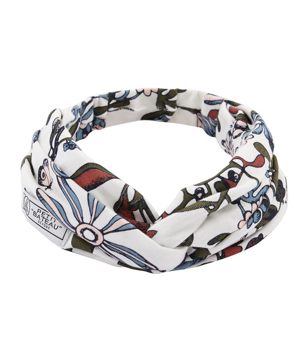 Kopfband Damen weiss/vielfarbig