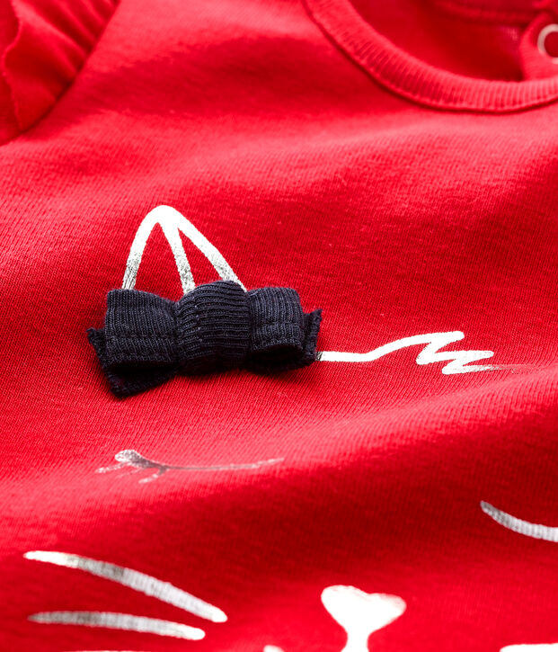 Lang&auml;rmelige Baby-Bluse f&uuml;r M&auml;dchen rot