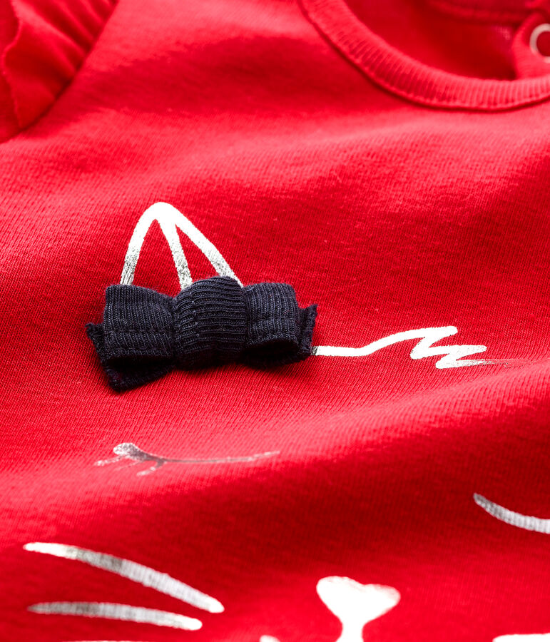 Lang&auml;rmelige Baby-Bluse f&uuml;r M&auml;dchen rot