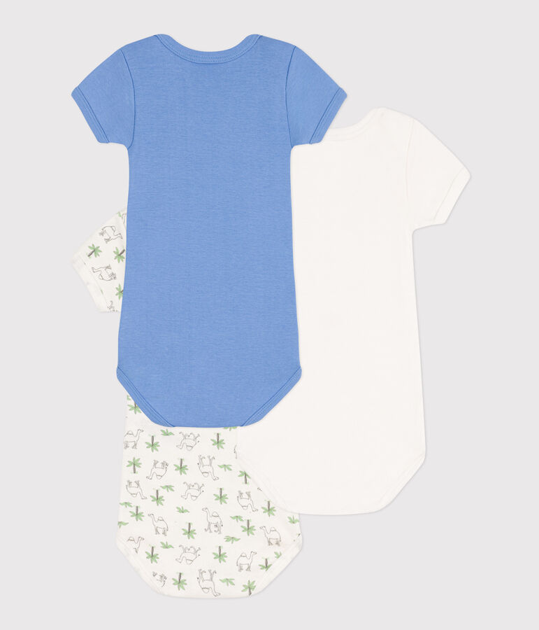 3er-Set kurz&auml;rmelige Bodys aus Baumwolle, mit Dromedaren vielfarbig