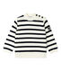 Baby-Pullover aus Wolle und Baumwolle.