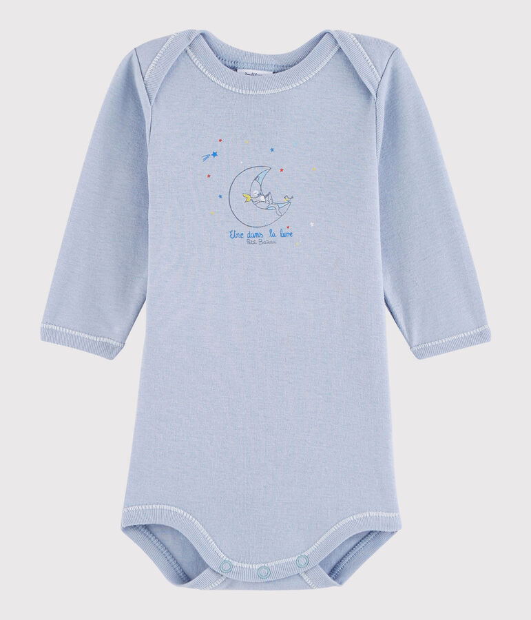 Lang&auml;rmeliger Baby-Body Jungen blau
