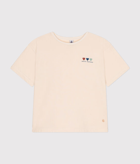 Damen-T-Shirt Le Boxy aus Baumwolle naturfarben AVALANCHE