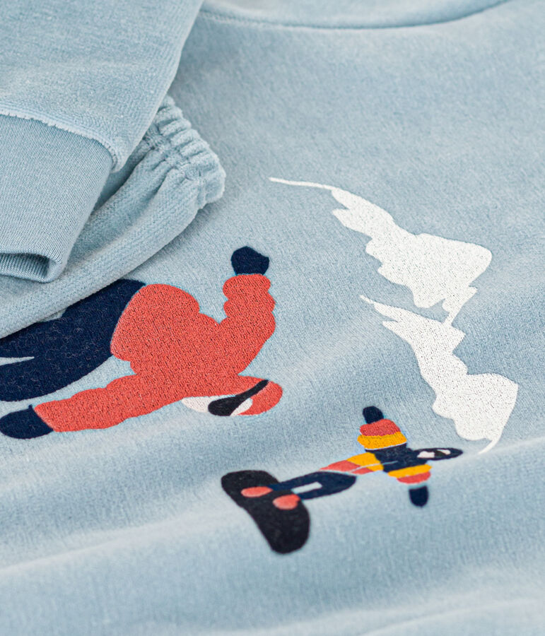 Kinderpyjama aus Nicki blau