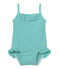 Badeanzug Baby Mädchen grün FLAG/weiss LAIT