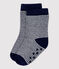 Antirutsch-Socken für Babys blau SMOKING/weiss MARSHMALLOW