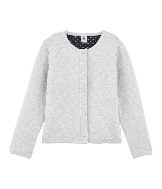 Kinder-Cardigan Mädchen grau BELUGA CHINE
