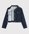 Kinder-Jeansjacke für Mädchen blau DENIM BLEU FONCE