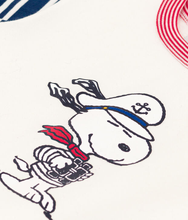 T-Shirt Petit Bateau X Snoopy aus leichtem Jersey f&uuml;r Babys weiss/vielfarbig