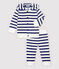 Baby-Jogginganzug für Jungen weiss MARSHMALLOW/blau SMOKING