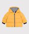 Baby-Winterjacke aus einfarbigem Polyester gelb