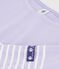Damen T-Shirt "Marinière" mit Streifen aus Baumwolle violett SQUAW/ MILK