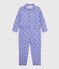Kinder-Overall aus Baumwolle mit Herzmuster violett/vielfarbig
