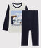 Kinderpyjama mit Bergmotiv für Jungen beige MONTELIMAR/weiss MULTICO