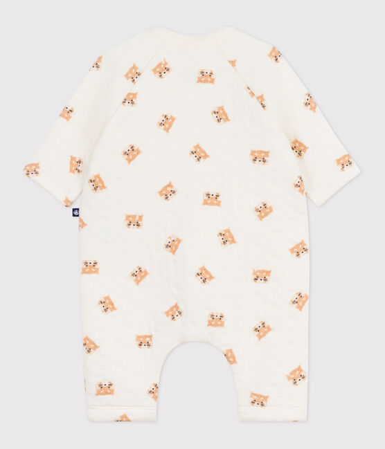 Baby-Kurzoverall aus Baumwolle mit roten Pandas MILK/ MULTICO