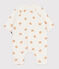 Baby-Kurzoverall aus Baumwolle mit roten Pandas MILK/ MULTICO