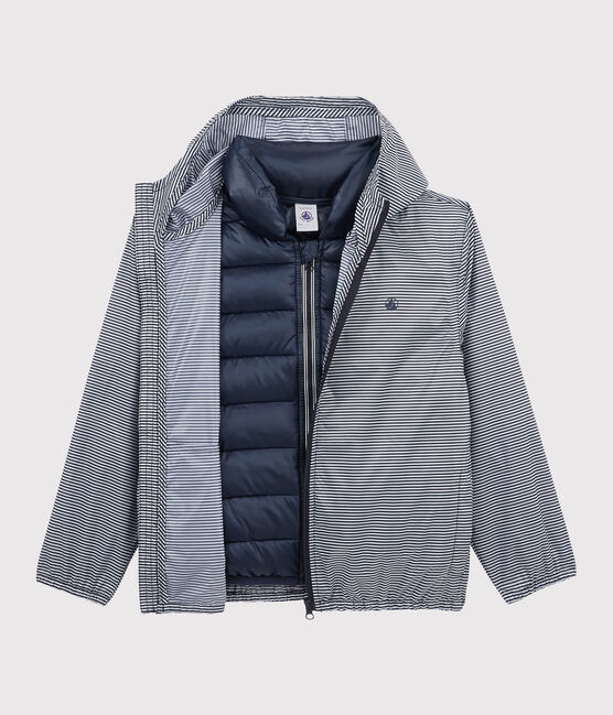 3-in-1 Windjacke aus recyceltem Material blau SMOKING/weiss MARSHMALLOW