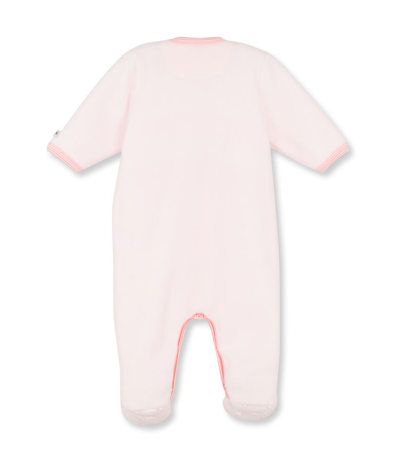 Baby-M&auml;dchen-Overall aus Fleece rosa Vienne