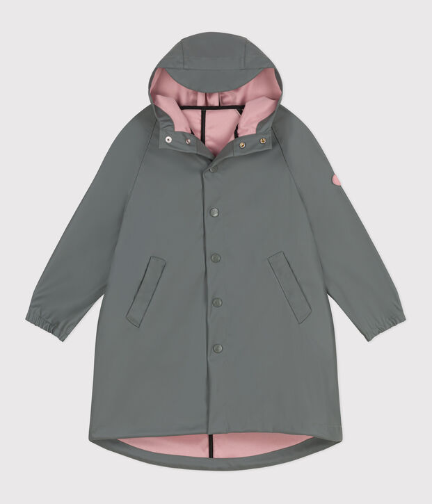 Kinder-Regenjacke mit zwei Farben gr&uuml;n/rosa