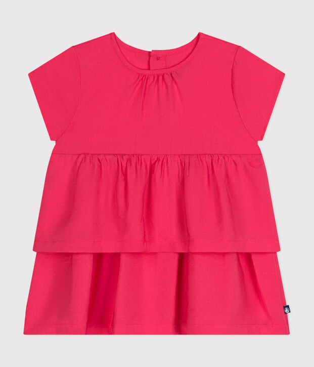 Kurz&auml;rmeliges Baby-Kleid rosa
