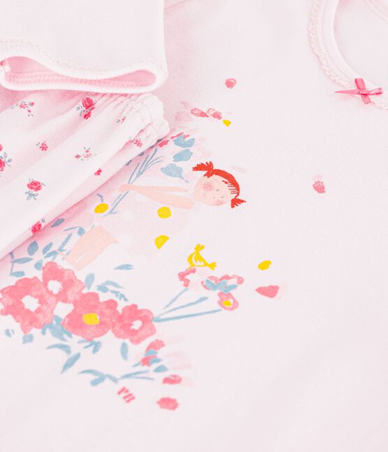 Kinder-Pyjama aus Baumwolle mit Blumenmotiv rosa BARELY/ MULTICO