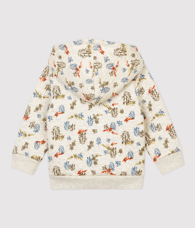 Gesteppter Baby-Cardigan. beige/vielfarbig