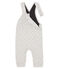 Lange Baby-Latzhose für Jungen aus gestepptem Doppeljersey grau BELUGA CHINE