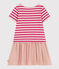 Kurzärmeliges Kleid aus dickem Jersey und Baumwollgaze, Kinder/Mädchen SALINE/ DELHI
