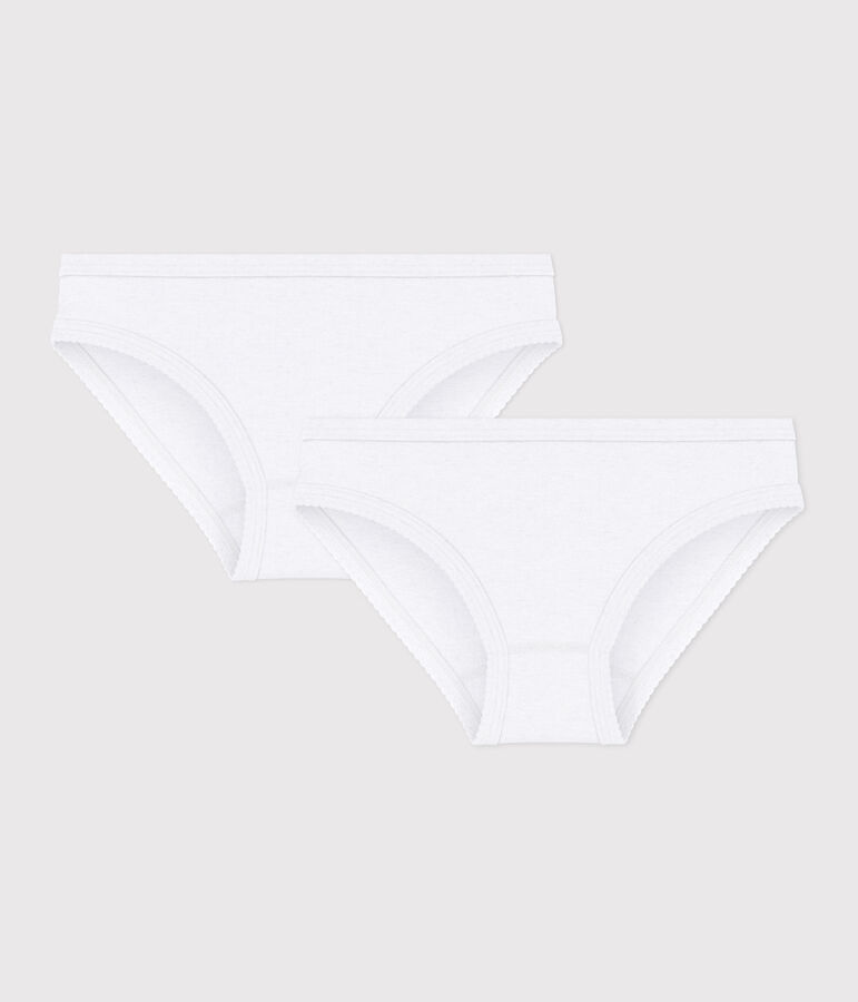 2er-Set weisse slips f&uuml;r M&auml;dchen vielfarbig