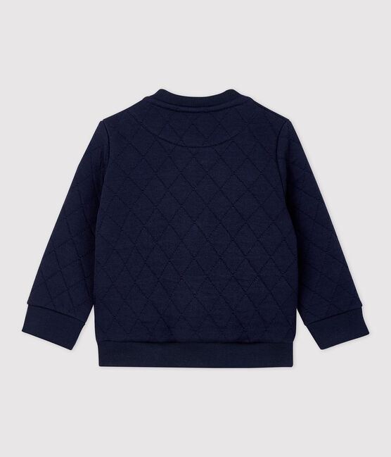 Baby-Cardigan aus gestepptem Doppeljersey blau SMOKING