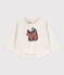 Langärmeliges bedrucktes Baby-T-Shirt aus Doppeljersey beige MONTELIMAR CHINE