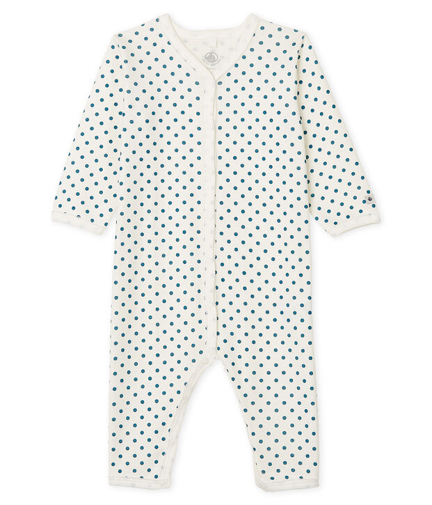 Baby-Strampler ohne Fu&szlig; aus Rippstrick f&uuml;r M&auml;dchen weiss/gr&uuml;n