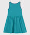 Gestreiftes Kinderkleid aus Baumwolle für Mädchen grün LAVIS/blau VERDE