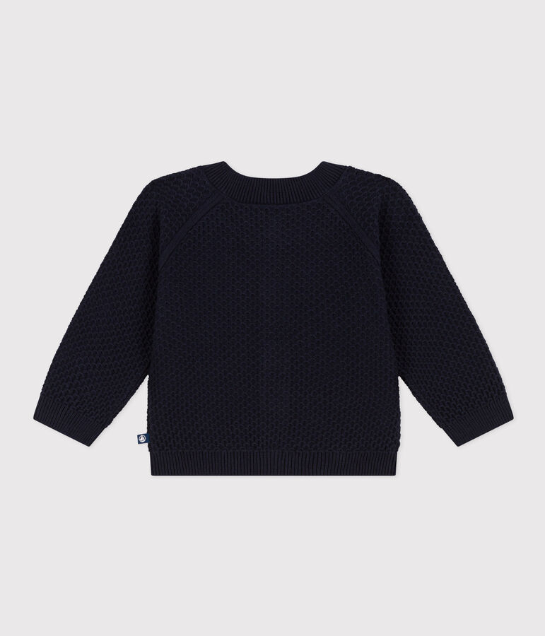 Baby-Cardigan aus Baumwollstrick blau