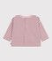 Langärmeliges Baby-T-Shirt aus Baumwolle mit Streifen rot MILK/ AMARANTE