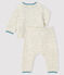 Baby-Zweiteiler Jacquard aus Trikot grau BELUGA CHINE