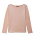 Damen-Langarmshirt aus beschichtetem Leinen